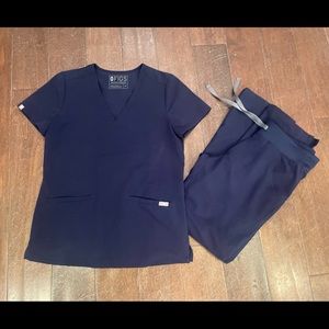 Navy blue figs size xs